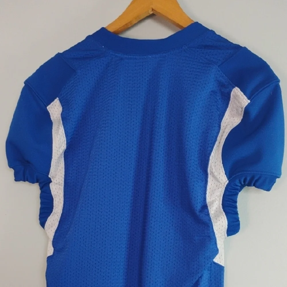 Adidas Football Blue White Performance Jersey Athletic Sporty Activewear Size M